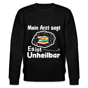 Buch - Stanley/Stella Unisex Bio-Sweatshirt CHANGER  - Schwarz - Vorne - Nik (191cm) & Marisol (170cm)