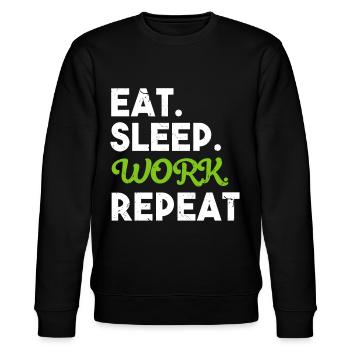 Workaholic Self-employed Entrepreneur - Stanley/Stella CHANGER Unisex Organic Sweatshirt - black - Front - Nik (191cm) & Marisol (170cm)