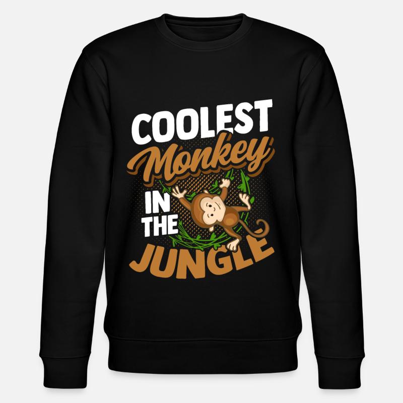 Affe - Stanley/Stella Unisex Bio-Sweatshirt CHANGER  - Schwarz