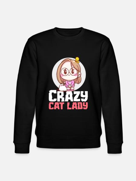 Crazy Cat lady - Stanley/Stella CHANGER Unisex Organic Sweatshirt - black