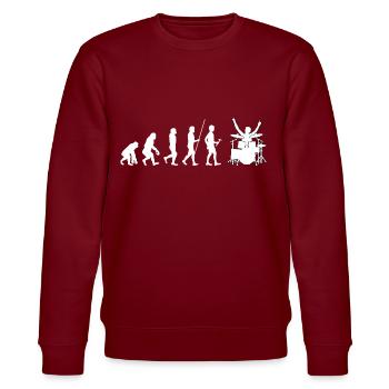 Percussion - Stanley/Stella CHANGER Unisex Organic Sweatshirt - burgundy - Front - Nik (191cm) & Marisol (170cm)