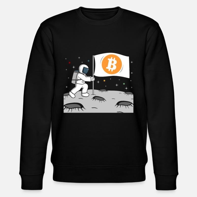 Astronaut Bitcoin Lune BTC - Sweat bio CHANGER Stanley/Stella Unisexe - noir