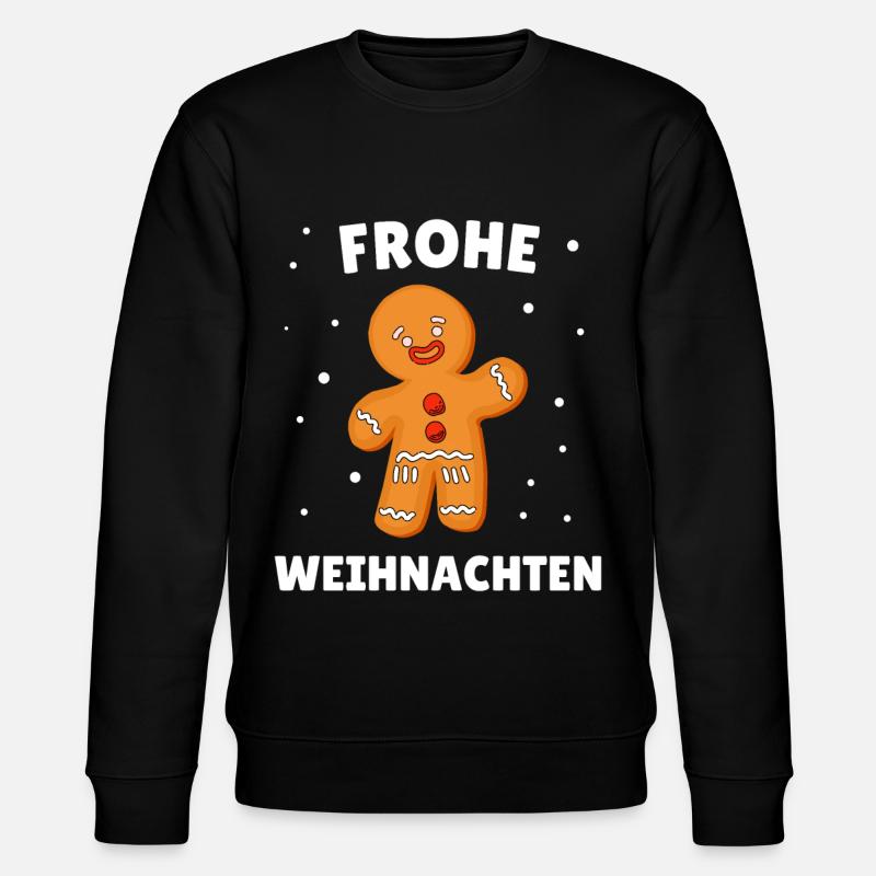 Frohe Weihnachten - Stanley/Stella Unisex Bio-Sweatshirt CHANGER  - Schwarz