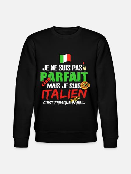 Italie cadeau drôle homme italien phrase drôle - Sweat bio CHANGER Stanley/Stella Unisexe - noir