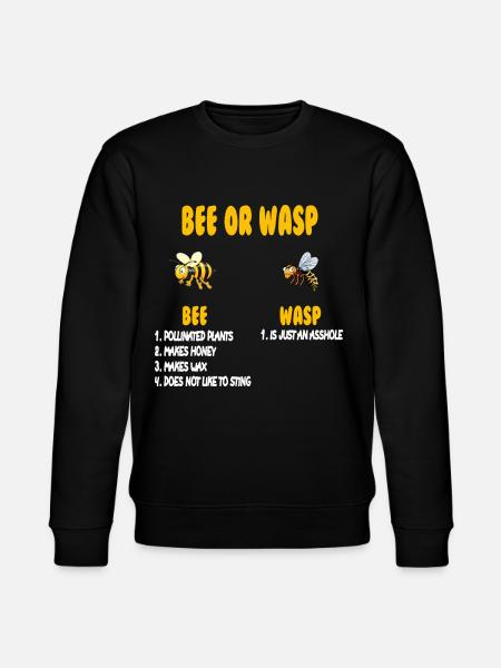 Bee or Wasp - Stanley/Stella CHANGER Unisex Organic Sweatshirt - black
