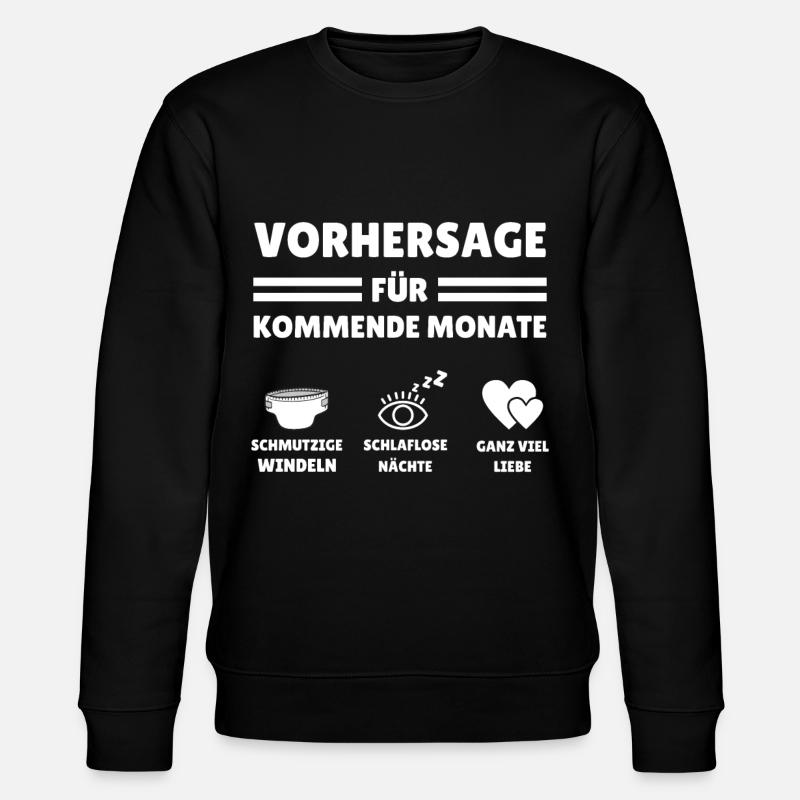 Werdende Eltern Lustige Geschenkidee - Stanley/Stella Unisex Bio-Sweatshirt CHANGER  - Schwarz