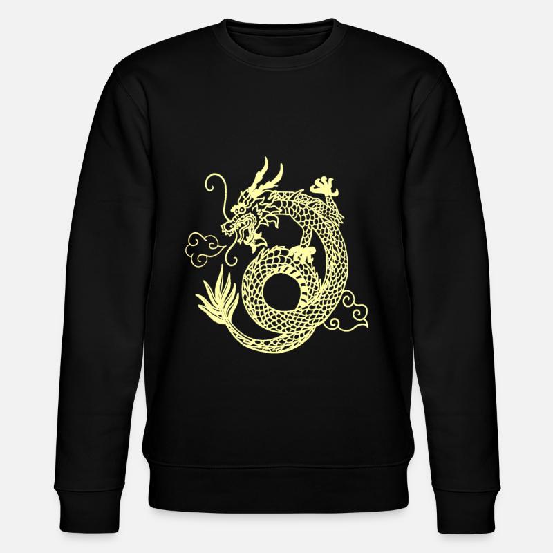 chinesischer Drache - Stanley/Stella Unisex Bio-Sweatshirt CHANGER  - Schwarz