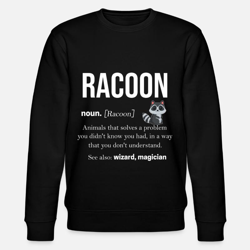 Waschbär - Stanley/Stella Unisex Bio-Sweatshirt CHANGER  - Schwarz