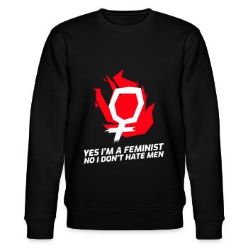 Cadeau féministe féministe féministe - Sweat bio CHANGER Stanley/Stella Unisexe - noir - Devant - Nik (191cm) & Marisol (170cm)