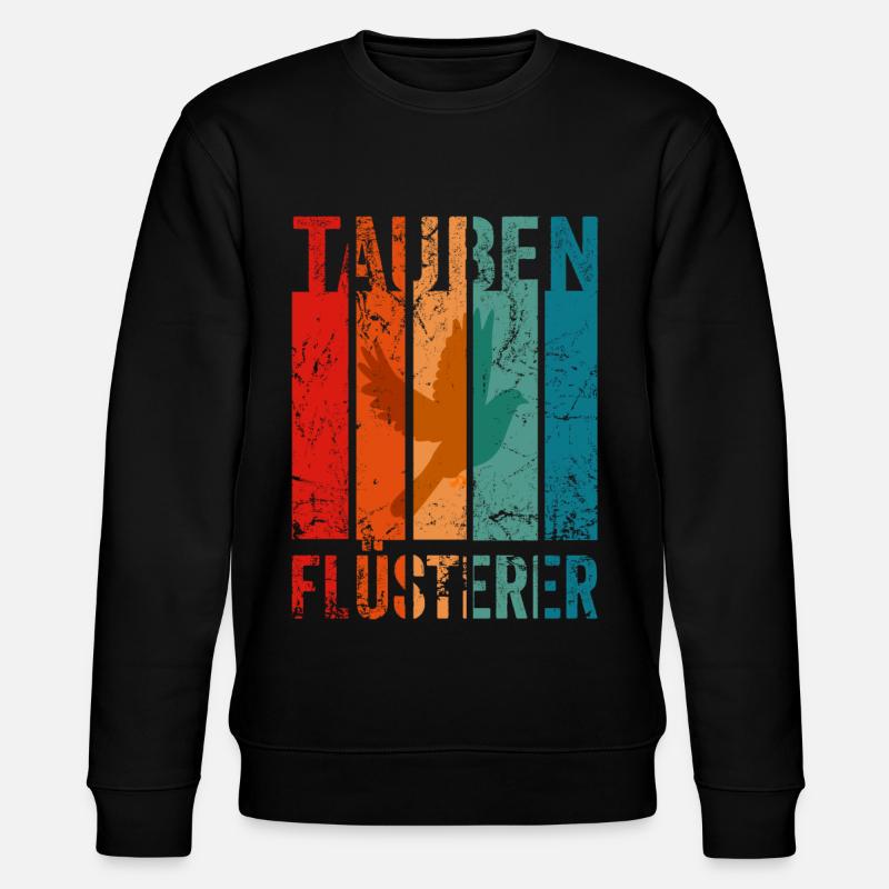 Tauben Flüsterer - Stanley/Stella Unisex Bio-Sweatshirt CHANGER  - Schwarz