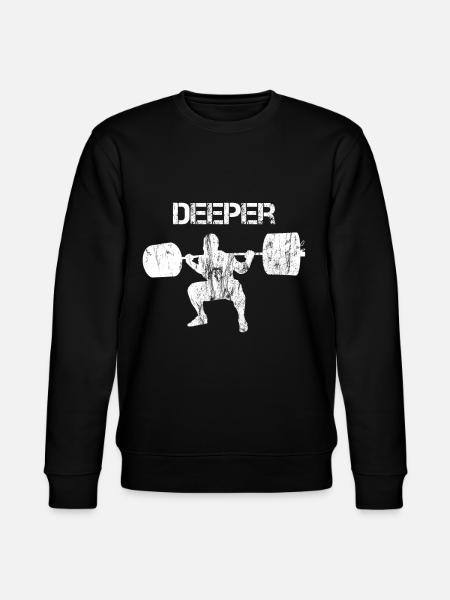 Squat deeper - Stanley/Stella CHANGER Unisex Organic Sweatshirt - black