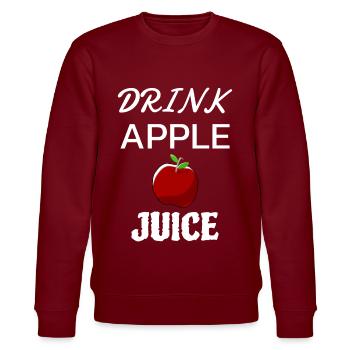 Apple fruit healthy eating delicious APPLE JUICE - Stanley/Stella CHANGER Unisex Organic Sweatshirt - burgundy - Front - Nik (191cm) & Marisol (170cm)