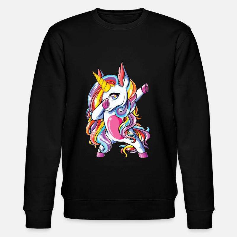 Dabbing unicorn - Stanley/Stella CHANGER Unisex Organic Sweatshirt - black