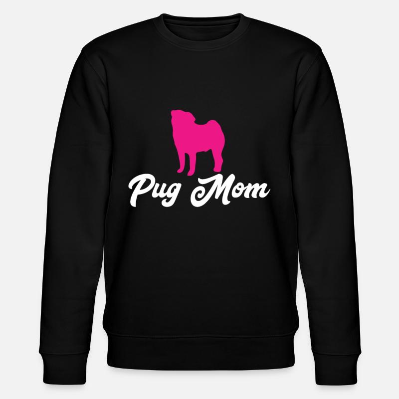 Mops Mama - Stanley/Stella Unisex Bio-Sweatshirt CHANGER  - Schwarz