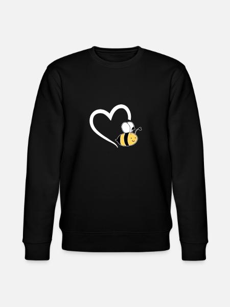 Bees Heart Honeybee Beekeeper Gift - Stanley/Stella CHANGER Unisex Organic Sweatshirt - black