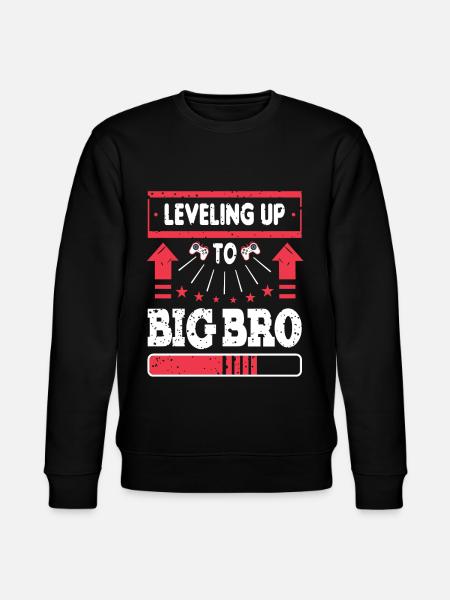Leveling up to Big Bro - Stanley/Stella CHANGER Unisex Organic Sweatshirt - black