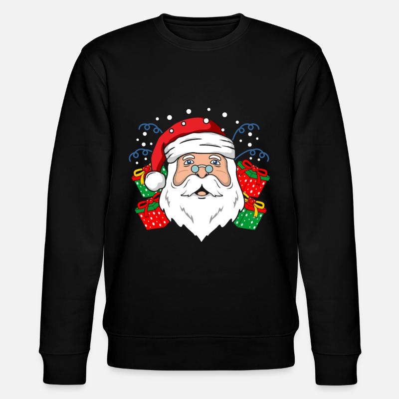 Santa Weihnachtsmann - Stanley/Stella Unisex Bio-Sweatshirt CHANGER  - Schwarz