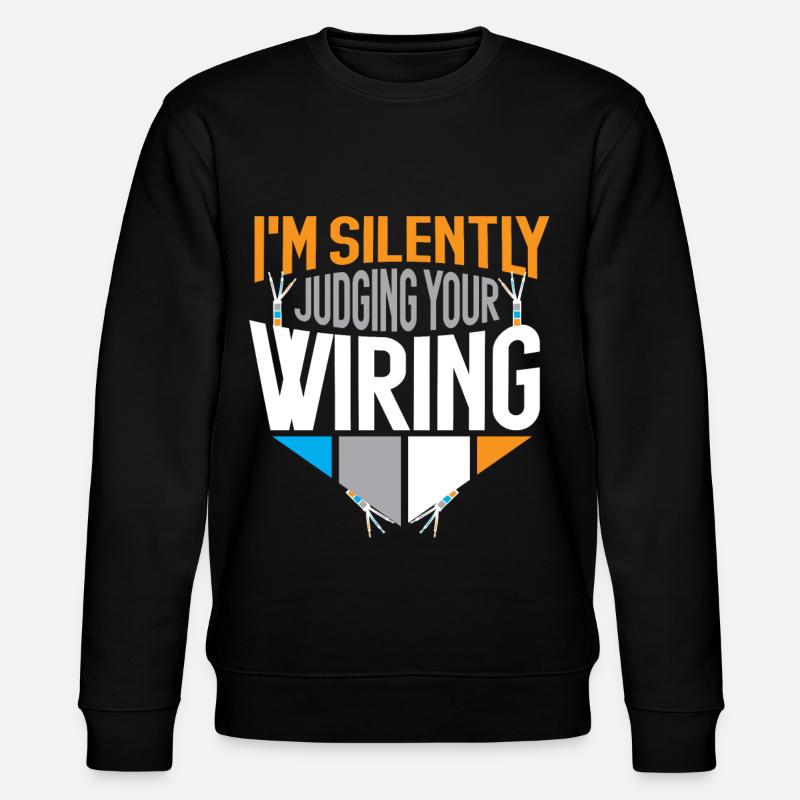electrician electricity electronics electronics profession - Stanley/Stella CHANGER Unisex Organic Sweatshirt - black