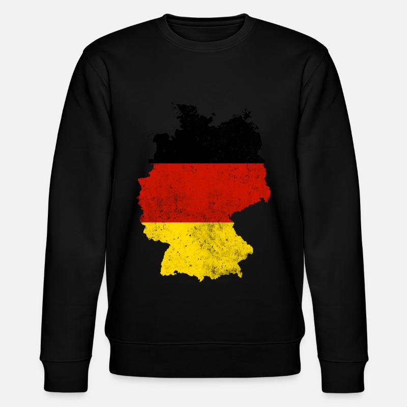 Germany map flag gift - Stanley/Stella CHANGER Unisex Organic Sweatshirt - black