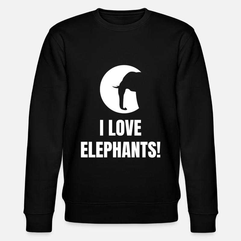 Elephant - Stanley/Stella CHANGER Unisex Organic Sweatshirt - black