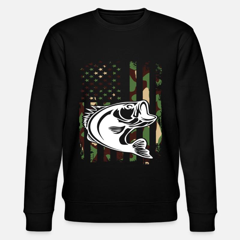 Angeln Camouflage - Stanley/Stella Unisex Bio-Sweatshirt CHANGER  - Schwarz