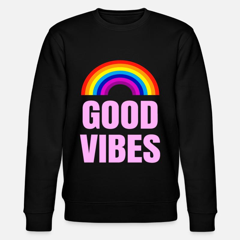 Good vibes - Stanley/Stella CHANGER Unisex Organic Sweatshirt - black