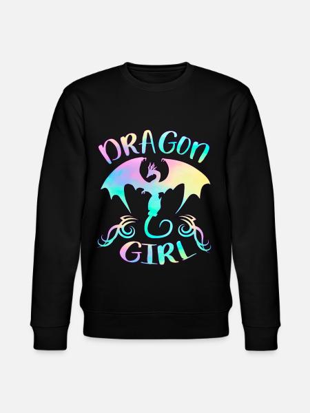 Dragon Girl - Stanley/Stella CHANGER Unisex Organic Sweatshirt - black