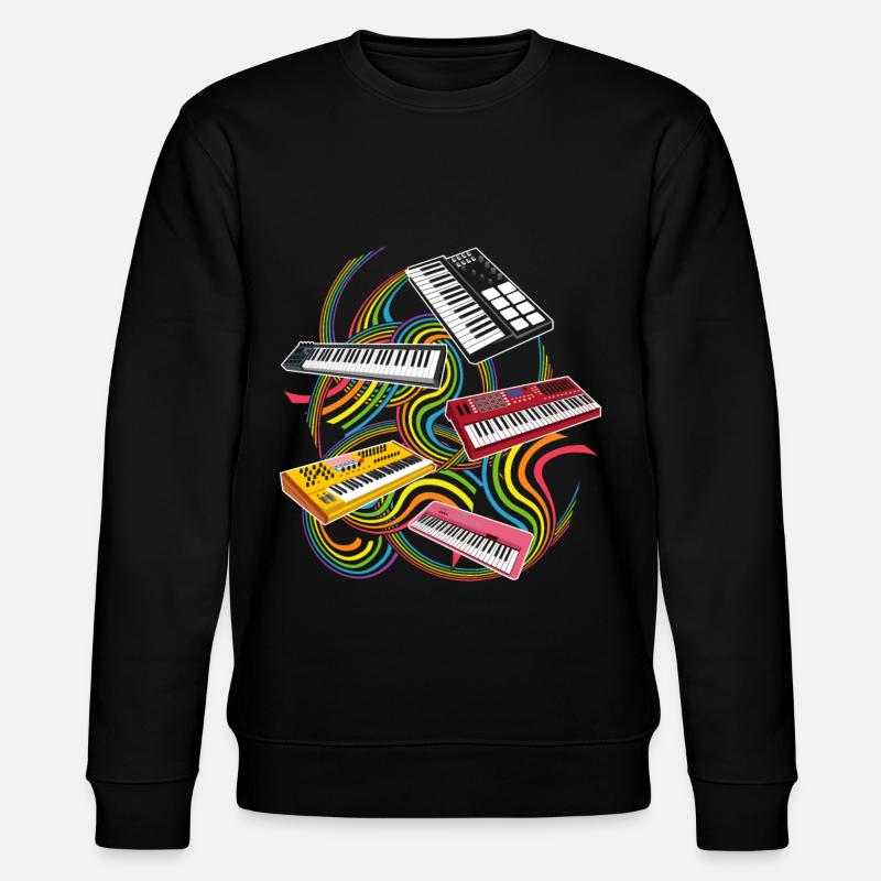 Clavier synthétiseur piano - Sweat bio CHANGER Stanley/Stella Unisexe - noir