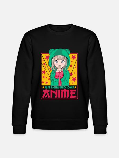 Nuttet anime kvinde -Kawaii Otaku Manga Anime - Stanley/Stella økologisk unisex-sweatshirt CHANGER  - sort