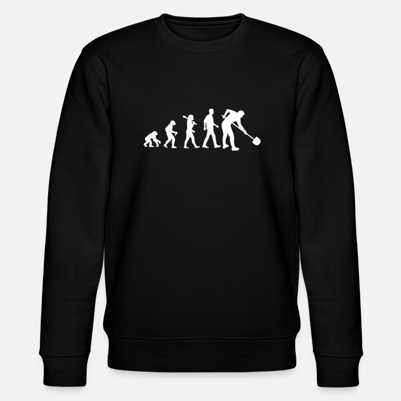 Archaeologist Evolution - Stanley/Stella CHANGER Unisex Organic Sweatshirt - black