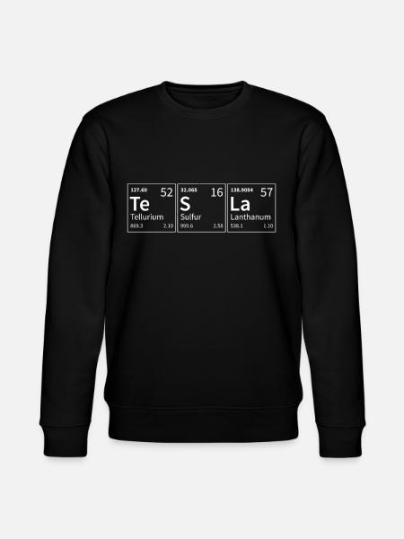 Tesla Éléments périodiques Chimie - Sweat bio CHANGER Stanley/Stella Unisexe - noir