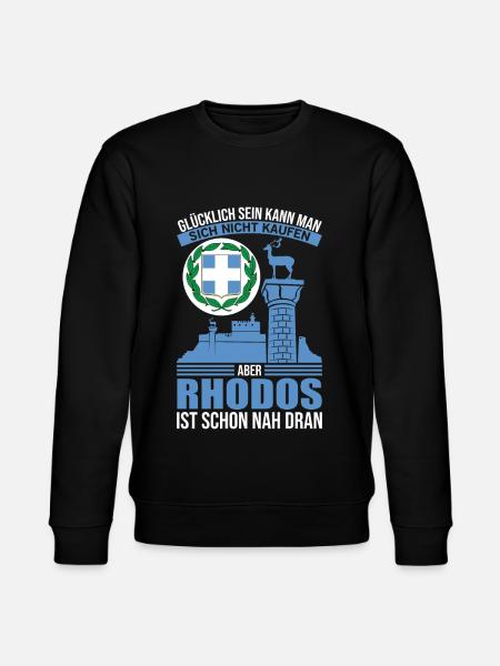 Rhodos Sommer Geschenk Griechenland - Stanley/Stella Unisex Bio-Sweatshirt CHANGER - Schwarz