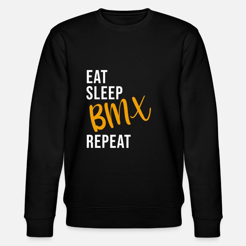 Eat Sleep BMX Repeat - Stanley/Stella CHANGER Unisex Organic Sweatshirt - black