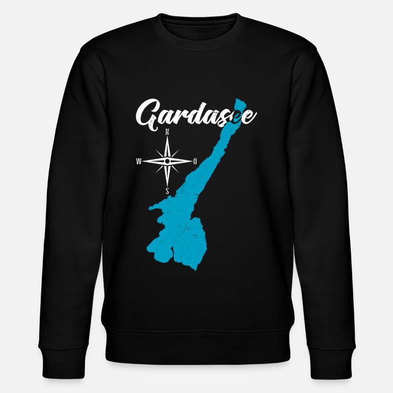 Gardasee Reiseziel - Stanley/Stella Unisex Bio-Sweatshirt CHANGER  - Schwarz