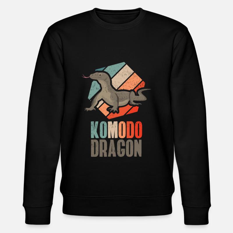 Komodovaran - Stanley/Stella CHANGER økologisk unisex-sweatshirt - svart