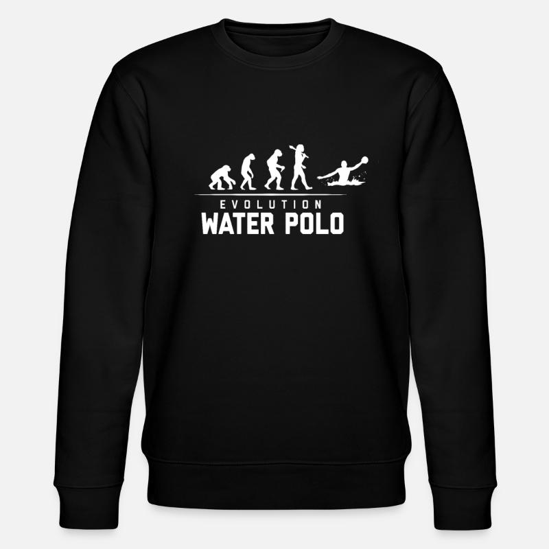EVOLUTION OF WATER POLO - Stanley/Stella CHANGER Unisex Organic Sweatshirt - black