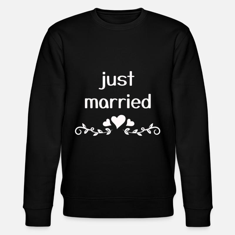 just married - Stanley/Stella CHANGER Unisex Organic Sweatshirt - black