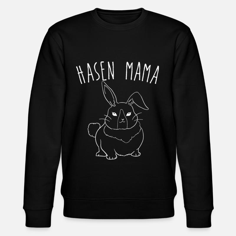 Hasen Mama - Stanley/Stella Unisex Bio-Sweatshirt CHANGER  - Schwarz