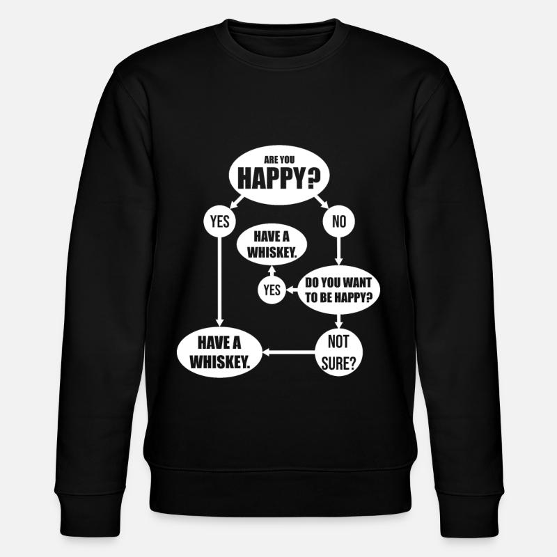 Whisky Spruch Whiskey Trinker - Stanley/Stella Unisex Bio-Sweatshirt CHANGER - Schwarz
