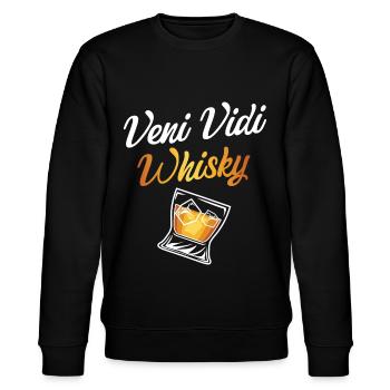 Islay Whisky Malt Geschenk - Stanley/Stella Unisex Bio-Sweatshirt CHANGER  - Schwarz - Vorne - Nik (191cm) & Marisol (170cm)