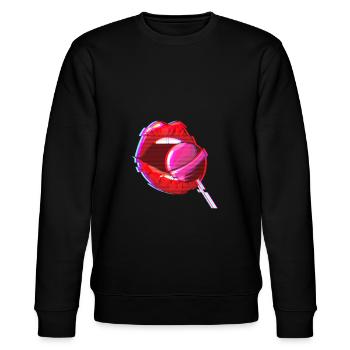 Aesthetic E-Girl Bouche Lolli Tenue Retro Style - Sweat bio CHANGER Stanley/Stella Unisexe - noir - Devant - Nik (191cm) & Marisol (170cm)
