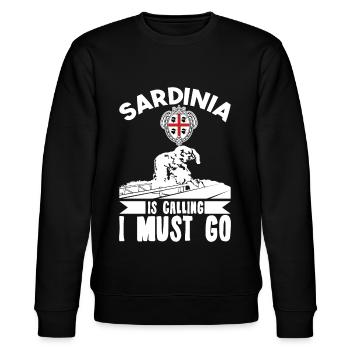 Sardinia Calls Sardinia Italy - Stanley/Stella CHANGER Unisex Organic Sweatshirt - black - Front - Nik (191cm) & Marisol (170cm)