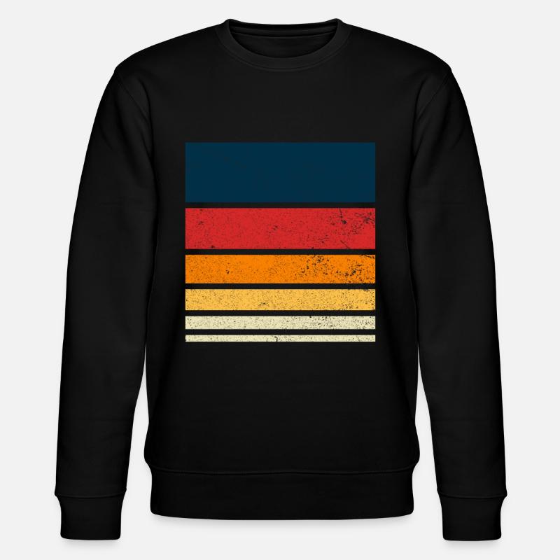 Customizable Retro Background - Stanley/Stella CHANGER Unisex Organic Sweatshirt - black