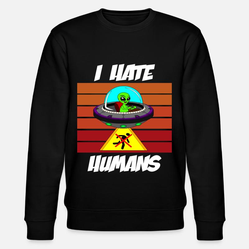 I hate people - Stanley/Stella CHANGER Unisex Organic Sweatshirt - black