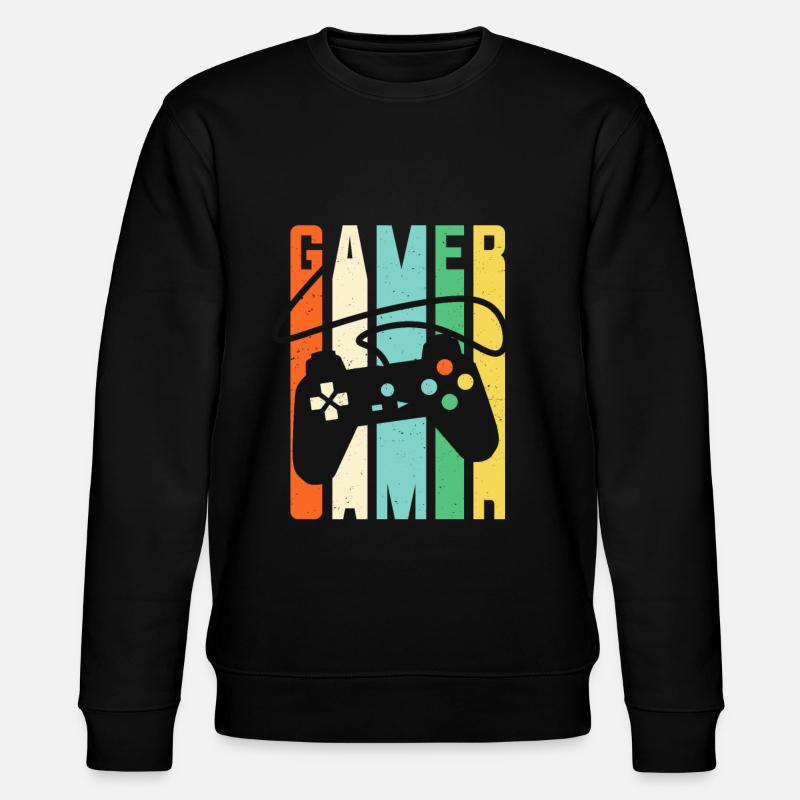 Gamer Console Controller Retro Gaming - Stanley/Stella Unisex Bio-Sweatshirt CHANGER  - Schwarz