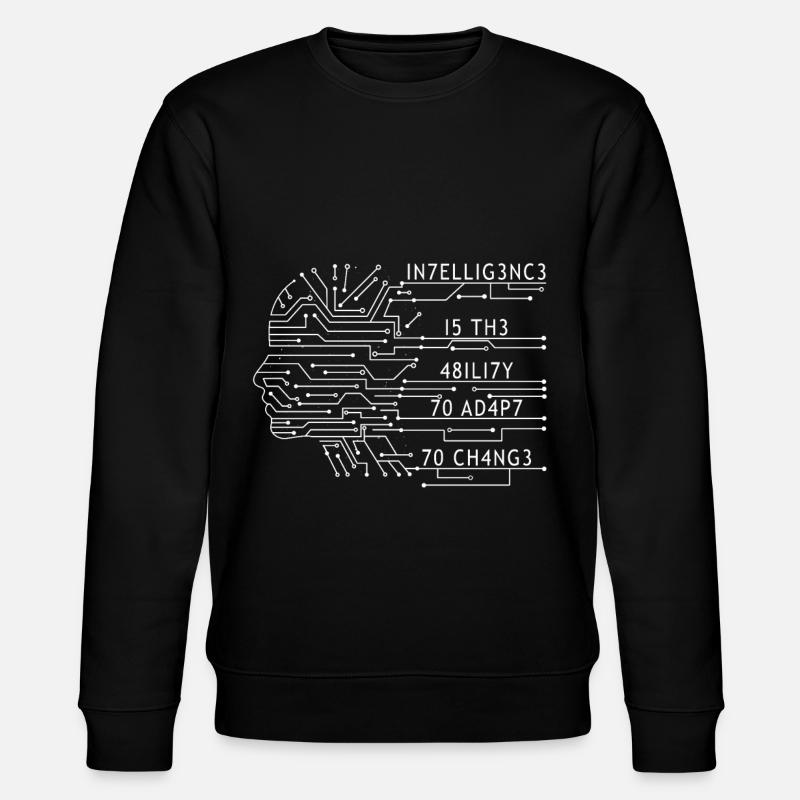 Intelligenz Fähigkeit Wandel - Stanley/Stella Unisex Bio-Sweatshirt CHANGER  - Schwarz