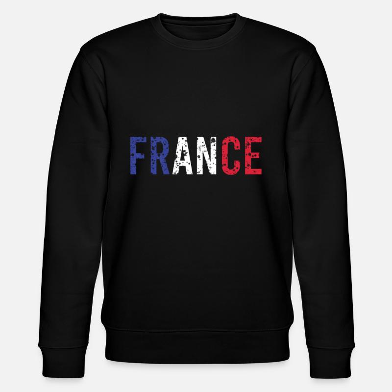 Frankreich - Stanley/Stella Unisex Bio-Sweatshirt CHANGER  - Schwarz
