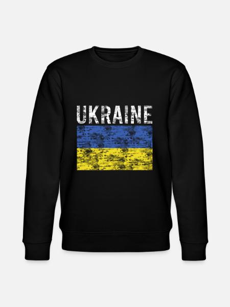 Ukraine flag - Stanley/Stella CHANGER Unisex Organic Sweatshirt - black