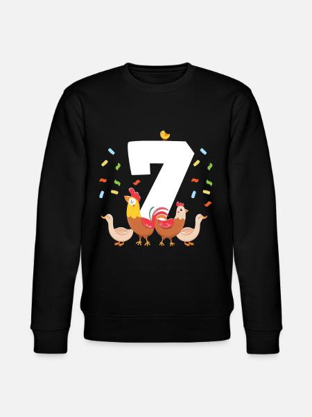 7ème anniversaire de bébé - Sweat bio CHANGER Stanley/Stella Unisexe - noir