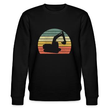 Excavator driver excavators dredging excavators - Stanley/Stella CHANGER Unisex Organic Sweatshirt - black - Front - Nik (191cm) & Marisol (170cm)